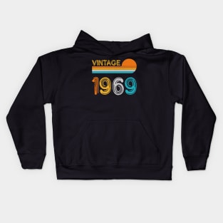 Vintage 1969 Happy 54th Birthday Retro Kids Hoodie